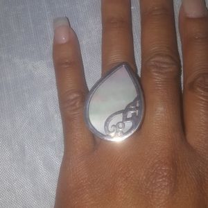 Mother of pearl Sterling silver ring